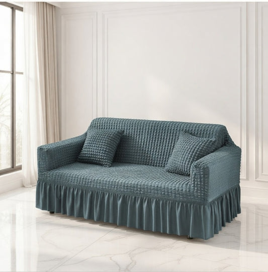 BUBBLE FABRIC SOFA COVER – STRETCHABLE LYCRA – 5, 6 & 7 SEATER SOFA PROTECTOR