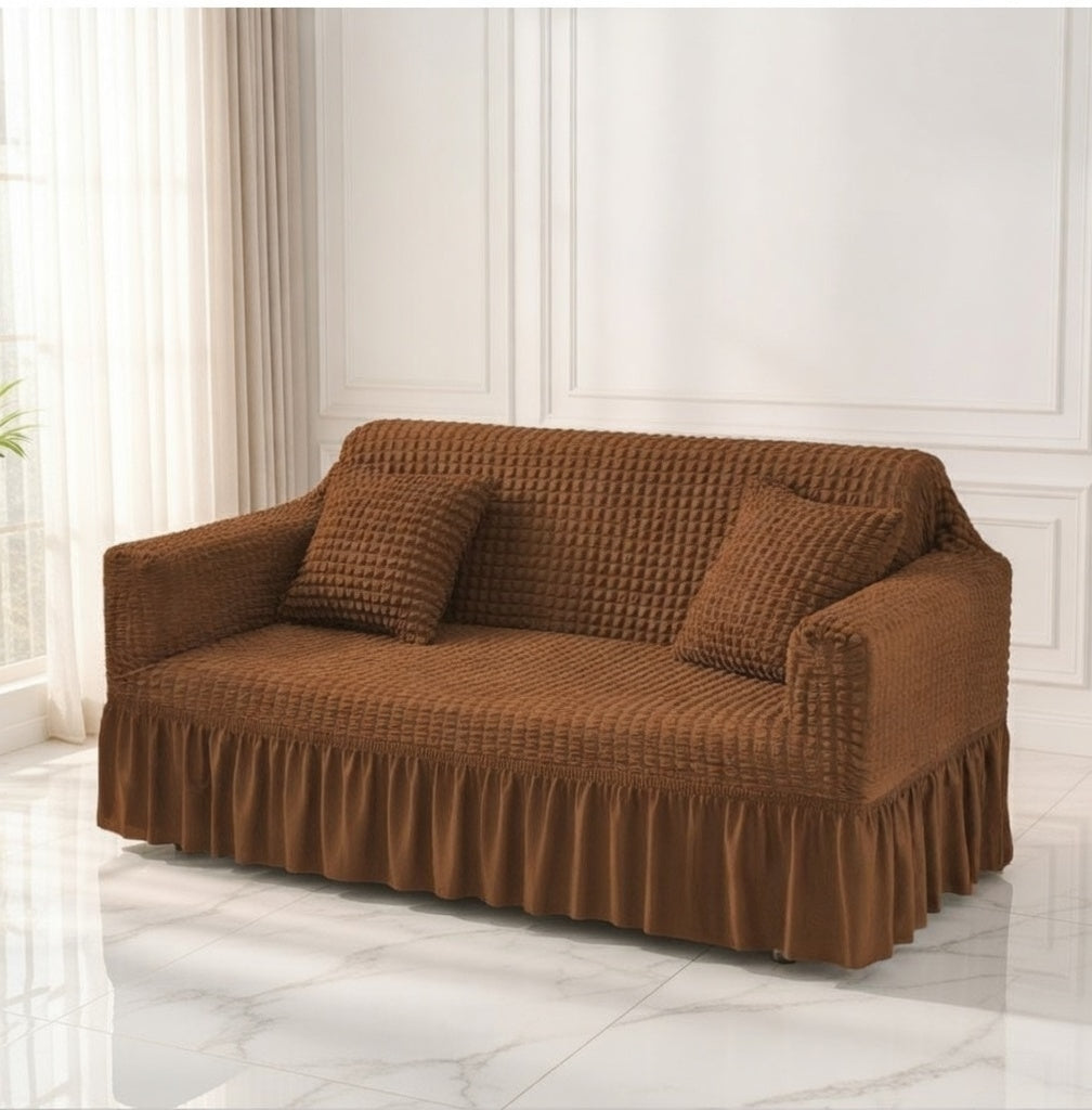 BUBBLE FABRIC SOFA COVER – STRETCHABLE LYCRA – 5, 6 & 7 SEATER SOFA PROTECTOR