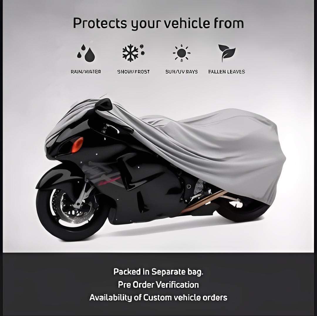 Bike Top Cover Water & Scratch Proof Bike Top Cover Bike PARACHUTE with Pu Coating - Fits for cd70CC, and 125cc all bikes