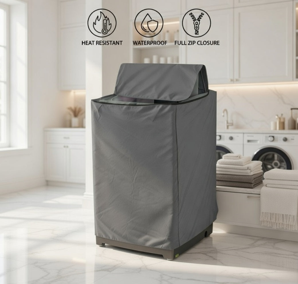 Premium Quality 12-15 kg Washing Machine cover silver waterproof,sun screen and Dust proof protector
