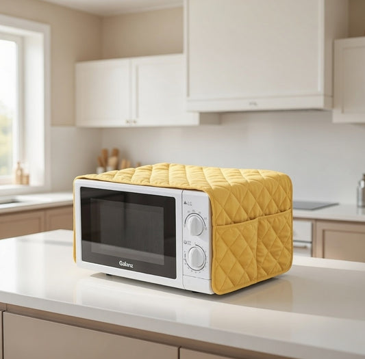 Kitchen Microwave Oven Cover Dustproof Decorative With Four Side Pockets | Microwave Cover Are Available In Multiple Colors - Universal Size