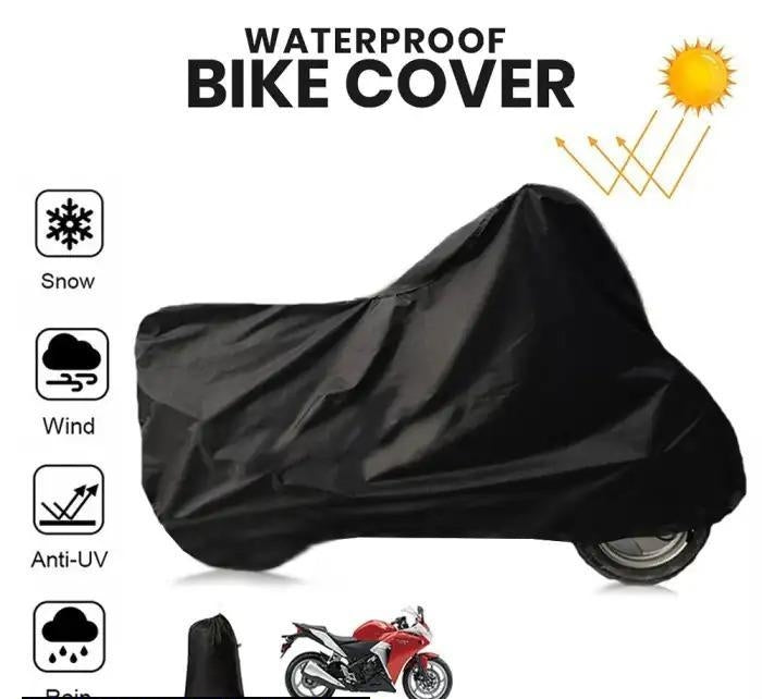 Bike Top Cover Water & Scratch Proof Bike Top Cover Bike PARACHUTE with Pu Coating - Fits for cd70CC, and 125cc all bikes