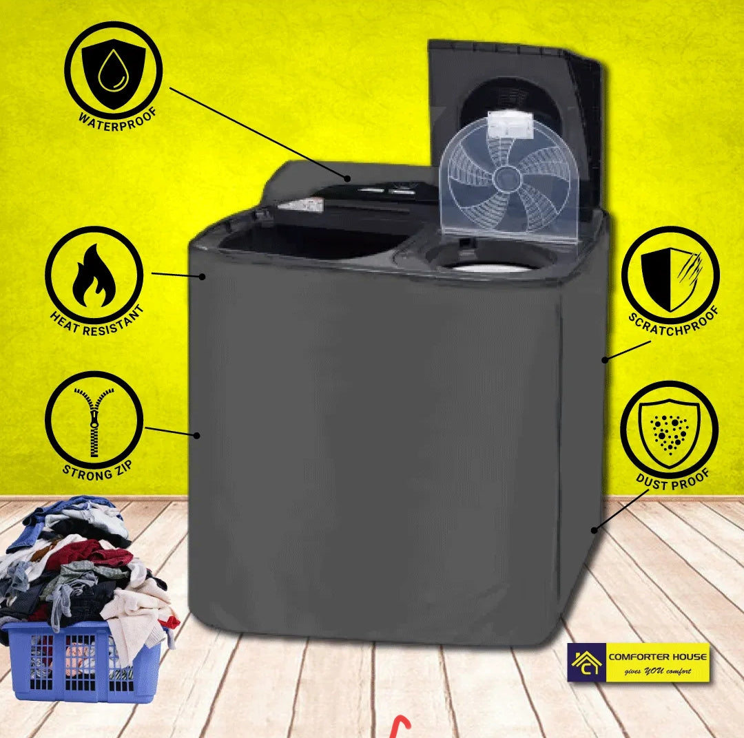 washing machine cover Double Washing Machine Cover – Waterproof & Dustproof for Washer and Dryer