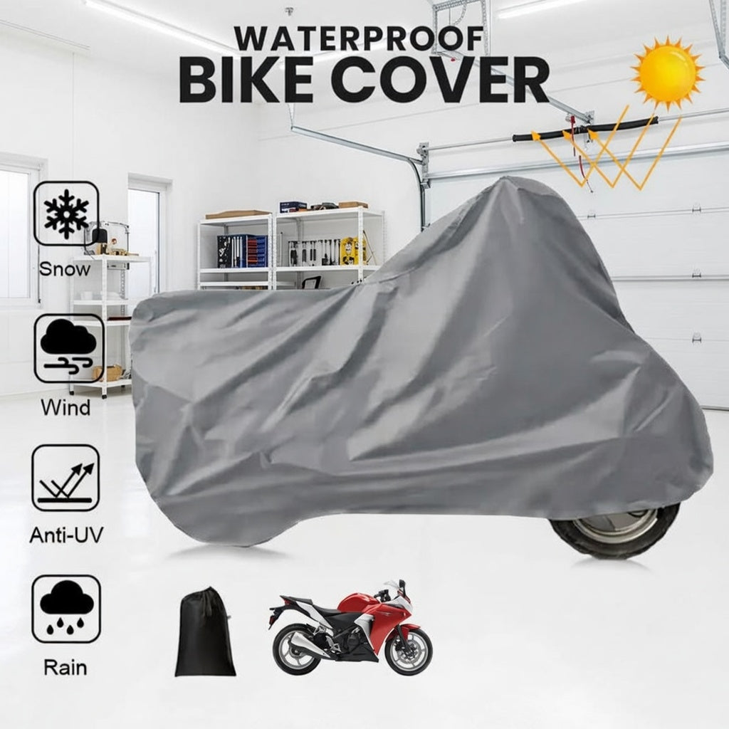 Bike Top Cover Water & Scratch Proof Bike Top Cover Bike PARACHUTE with Pu Coating - Fits for cd70CC, and 125cc all bikes