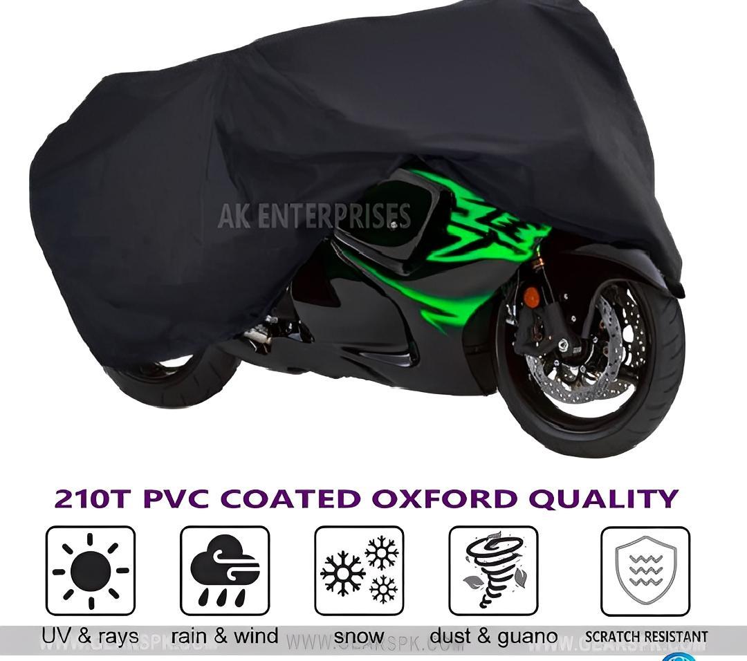 Bike Top Cover Water & Scratch Proof Bike Top Cover Bike PARACHUTE with Pu Coating - Fits for cd70CC, and 125cc all bikes